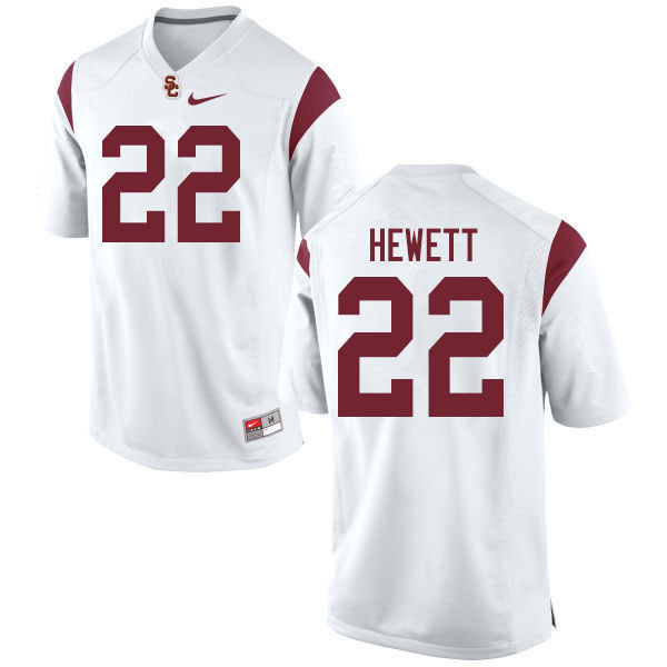 Men #22 Dorian Hewett USC Trojans College Football Jerseys Sale-White